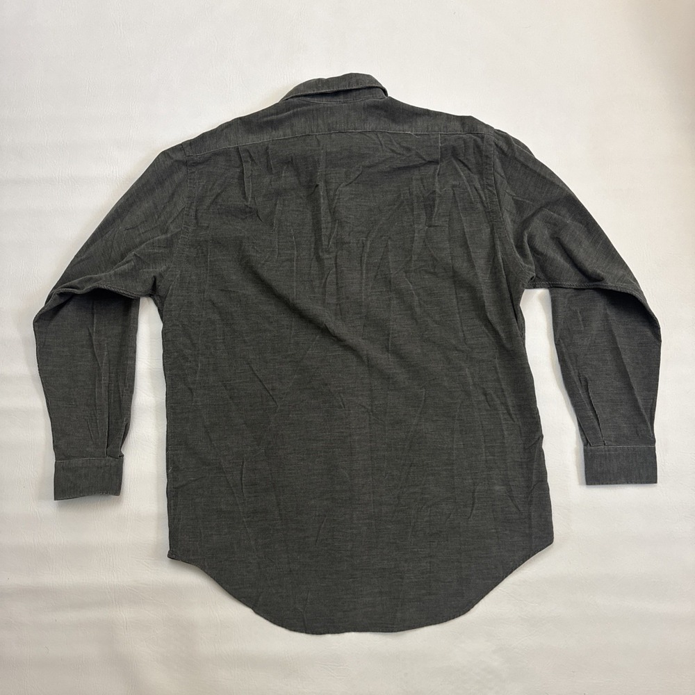 Vintage Polo Ralph Lauren Marlowe Mens M Grey 100% Cotton Button Down Shirt Soft - Picture 7 of 7